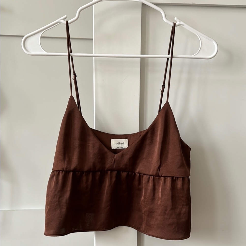 Aritzia Wilfred Brown Camisole